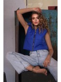 Blugi evazati dama la moda, albastru deschis, 70216 - Magazin online - Boutique